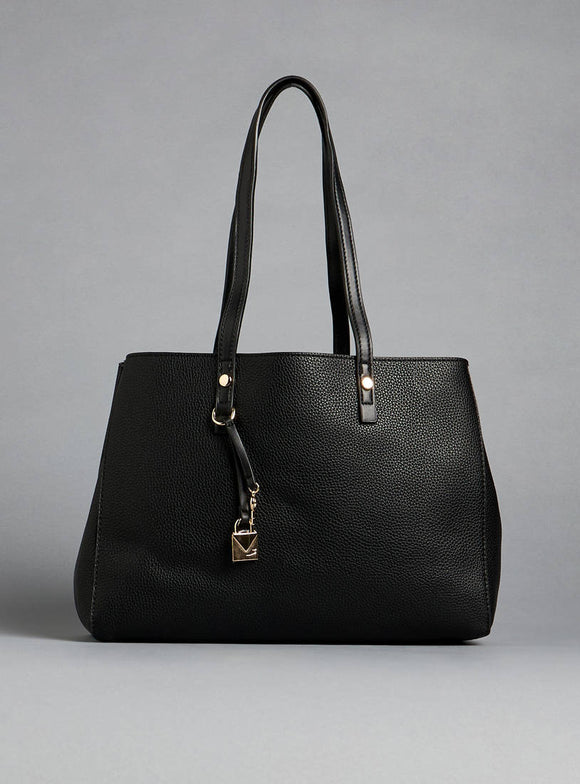 Plain Hand Bag with Double Handles