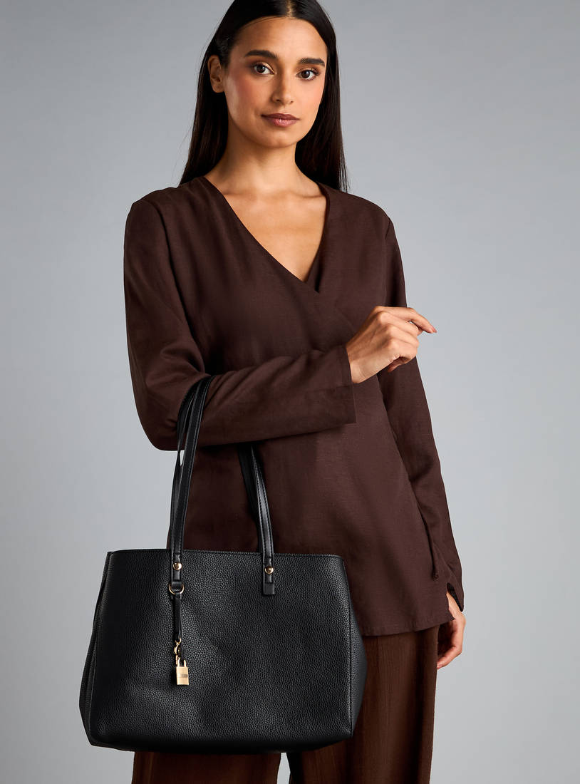 Plain Hand Bag with Double Handles