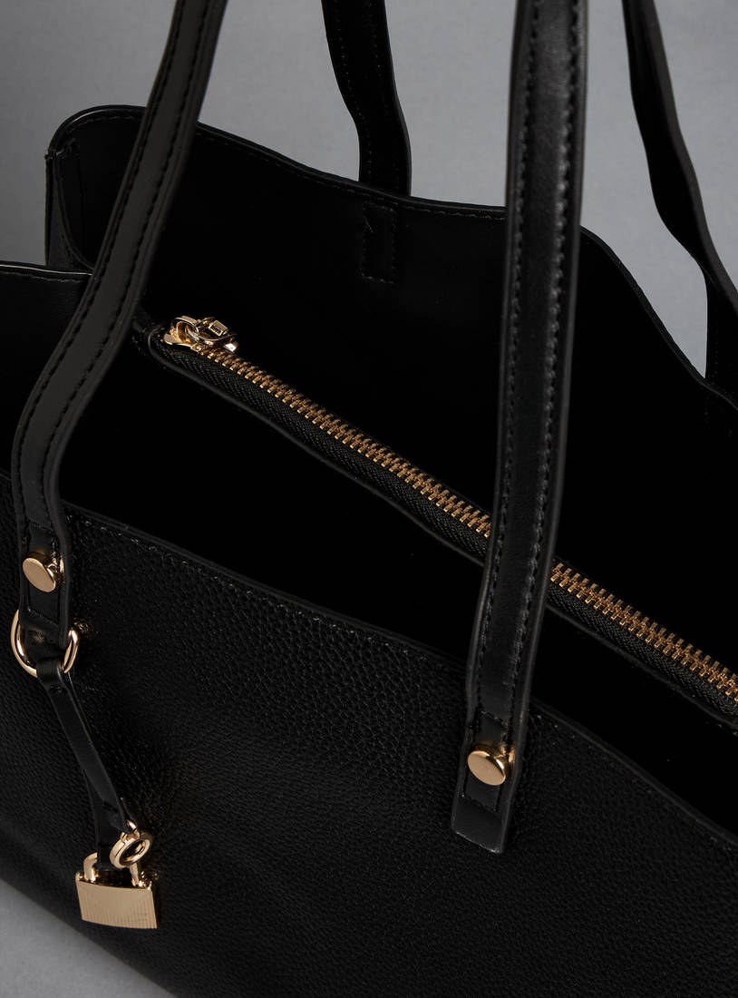 Plain Hand Bag with Double Handles